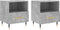 vidaXL - Nachtkastjes - 2 - st - 40x35x47,5 - cm - bewerkt - hout - betongrijs