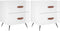 vidaXL - Nachtkastjes - 2 - st - 40x35x47,5 - cm - bewerkt - hout - hoogglans - wit