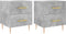 vidaXL - Nachtkastjes - 2 - st - 40x35x47,5 - cm - bewerkt - hout - betongrijs