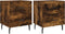 vidaXL - Nachtkastjes - 2 - st - 40x35x47,5 - cm - bewerkt - hout - gerookt - eikenkleur