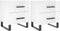 vidaXL - Nachtkastjes - 2 - st - 40x35x47,5 - cm - bewerkt - hout - hoogglans - wit