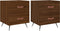 vidaXL - Nachtkastjes - 2 - st - 40x35x47,5 - cm - bewerkt - hout - bruin - eikenkleur
