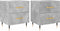 vidaXL - Nachtkastjes - 2 - st - 40x35x47,5 - cm - bewerkt - hout - betongrijs