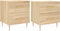 vidaXL - Nachtkastjes - 2 - st - 40x35x47,5 - cm - bewerkt - hout - sonoma - eikenkleur