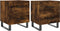 vidaXL - Nachtkastjes - 2 - st - 40x35x47,5 - cm - bewerkt - hout - gerookt - eikenkleur