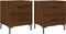 vidaXL - Nachtkastjes - 2 - st - 40x35x47,5 - cm - bewerkt - hout - bruin - eikenkleur