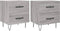 vidaXL - Nachtkastjes - 2 - st - 40x35x47,5 - cm - bewerkt - hout - grijs - sonoma - eiken