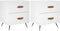 vidaXL - Nachtkastjes - 2 - st - 40x35x47,5 - cm - bewerkt - hout - wit