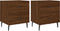 vidaXL - Nachtkastjes - 2 - st - 40x35x47,5 - cm - bewerkt - hout - bruin - eikenkleur