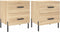 vidaXL - Nachtkastjes - 2 - st - 40x35x47,5 - cm - bewerkt - hout - sonoma - eikenkleur