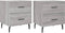 vidaXL - Nachtkastjes - 2 - st - 40x35x47,5 - cm - bewerkt - hout - grijs - sonoma - eiken