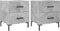 vidaXL - Nachtkastjes - 2 - st - 40x35x47,5 - cm - bewerkt - hout - betongrijs