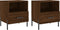 vidaXL - Nachtkastjes - 2 - st - 40x35x47,5 - cm - bewerkt - hout - bruin - eikenkleur