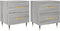 vidaXL - Nachtkastjes - 2 - st - 40x35x47,5 - cm - bewerkt - hout - grijs - sonoma - eiken