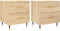 vidaXL - Nachtkastjes - 2 - st - 40x35x47,5 - cm - bewerkt - hout - sonoma - eikenkleur