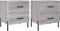 vidaXL - Nachtkastjes - 2 - st - 40x35x47,5 - cm - bewerkt - hout - grijs - sonoma - eiken
