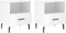 vidaXL - Nachtkastjes - 2 - st - 40x35x47,5 - cm - bewerkt - hout - hoogglans - wit