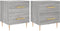vidaXL - Nachtkastjes - 2 - st - 40x35x47,5 - cm - bewerkt - hout - grijs - sonoma - eiken