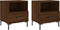 vidaXL - Nachtkastjes - 2 - st - 40x35x47,5 - cm - bewerkt - hout - bruin - eikenkleur