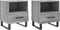 vidaXL - Nachtkastjes - 2 - st - 40x35x47,5 - cm - bewerkt - hout - grijs - sonoma - eiken