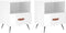 vidaXL - Nachtkastjes - 2 - st - 40x35x47,5 - cm - bewerkt - hout - hoogglans - wit