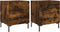 vidaXL - Nachtkastjes - 2 - st - 40x35x47,5 - cm - bewerkt - hout - gerookt - eikenkleur