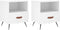 vidaXL - Nachtkastjes - 2 - st - 40x35x47,5 - cm - bewerkt - hout - wit