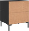 vidaXL - Nachtkastjes - 2 - st - 40x35x47,5 - cm - bewerkt - hout - zwart