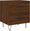 vidaXL - Nachtkastjes - 2 - st - 40x35x47,5 - cm - bewerkt - hout - bruin - eikenkleur