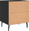 vidaXL - Nachtkastjes - 2 - st - 40x35x47,5 - cm - bewerkt - hout - zwart