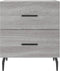 vidaXL - Nachtkastjes - 2 - st - 40x35x47,5 - cm - bewerkt - hout - grijs - sonoma - eiken