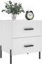 vidaXL - Nachtkastjes - 2 - st - 40x35x47,5 - cm - bewerkt - hout - wit