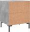 vidaXL - Nachtkastjes - 2 - st - 40x35x47,5 - cm - bewerkt - hout - betongrijs