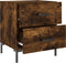 vidaXL - Nachtkastjes - 2 - st - 40x35x47,5 - cm - bewerkt - hout - gerookt - eikenkleur