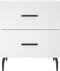 vidaXL - Nachtkastjes - 2 - st - 40x35x47,5 - cm - bewerkt - hout - wit