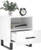 vidaXL - Nachtkastjes - 2 - st - 40x35x47,5 - cm - bewerkt - hout - hoogglans - wit