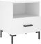 vidaXL - Nachtkastjes - 2 - st - 40x35x47,5 - cm - bewerkt - hout - wit