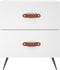 vidaXL - Nachtkastjes - 2 - st - 40x35x47,5 - cm - bewerkt - hout - wit