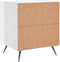 vidaXL - Nachtkastjes - 2 - st - 40x35x47,5 - cm - bewerkt - hout - hoogglans - wit