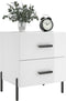 vidaXL - Nachtkastjes - 2 - st - 40x35x47,5 - cm - bewerkt - hout - hoogglans - wit
