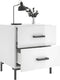 vidaXL - Nachtkastjes - 2 - st - 40x35x47,5 - cm - bewerkt - hout - hoogglans - wit