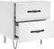 vidaXL - Nachtkastjes - 2 - st - 40x35x47,5 - cm - bewerkt - hout - wit