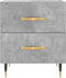 vidaXL - Nachtkastjes - 2 - st - 40x35x47,5 - cm - bewerkt - hout - betongrijs