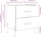vidaXL - Nachtkastjes - 2 - st - 40x35x47,5 - cm - bewerkt - hout - wit
