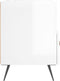vidaXL - Nachtkastjes - 2 - st - 40x35x47,5 - cm - bewerkt - hout - hoogglans - wit
