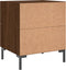 vidaXL - Nachtkastjes - 2 - st - 40x35x47,5 - cm - bewerkt - hout - bruin - eikenkleur