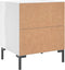 vidaXL - Nachtkastjes - 2 - st - 40x35x47,5 - cm - bewerkt - hout - hoogglans - wit