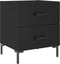 vidaXL - Nachtkastjes - 2 - st - 40x35x47,5 - cm - bewerkt - hout - zwart