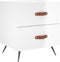vidaXL - Nachtkastjes - 2 - st - 40x35x47,5 - cm - bewerkt - hout - hoogglans - wit