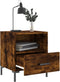 vidaXL - Nachtkastjes - 2 - st - 40x35x47,5 - cm - bewerkt - hout - gerookt - eikenkleur